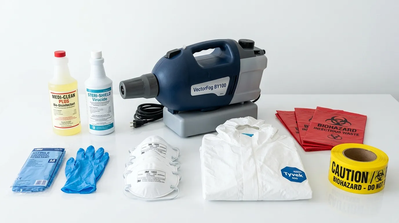 Professional biohazard remediation crew working in Miami Gardens